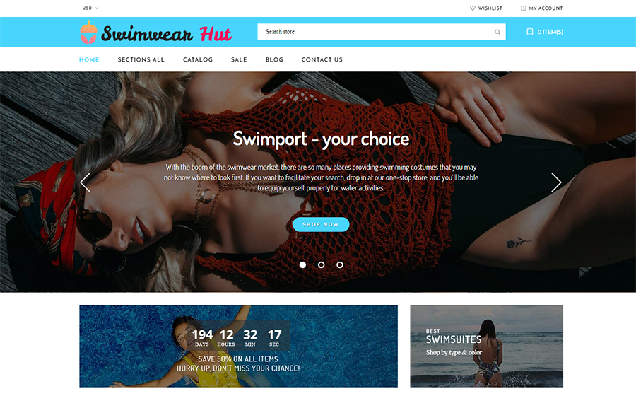 Swimwear Hut Them | MageWorx Shopify Blog